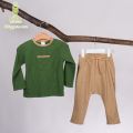 Toddler Full Sleeve Tshirt and Trouser Set (Waffle Knit) - Kids Dress Wear by Nino Baby Clothing. 