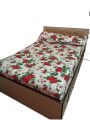 Multicolor Printed Design Cotton Flat Bedsheet With 2 Pillow Cover- Double Bed | Cotton Printed Bedsheet With 2 Pillow Cover. 