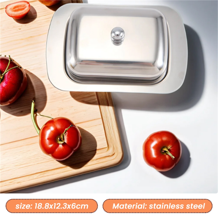 Stainless%20Steel%20Butter%20Dish%20Storage%20Keeper%20Tray%20with%20Easy%20to%20Hold%20Lid%20-%20Image%204