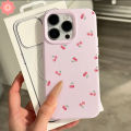 Fresh Sweet Romantic Dreamy Dopamine Cute Cherry Case Compatible for IPhone 13 15 16 11 14 12 Pro Max 15 16 14 Plus 14 16 15 13 Pro 16E Liquid Silicone Luxury Skin Feel Soft Case. 