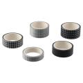Art Tape Black Washi Tape White Washi Paper Scrapbook Tapes Decorative Tapes for DIY. 