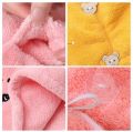 Coral Fleece Ladies Hair Towel Set, Soft Dry Hair Towel with Embroidery for Children and Women | Comfortable and Absorbent. 