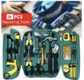 27Pcs Household Tools Set Mixed Ironware Hardware Kit Box For Car Computer Phone Multi-Function Toolbox Screwdriver Bit. 