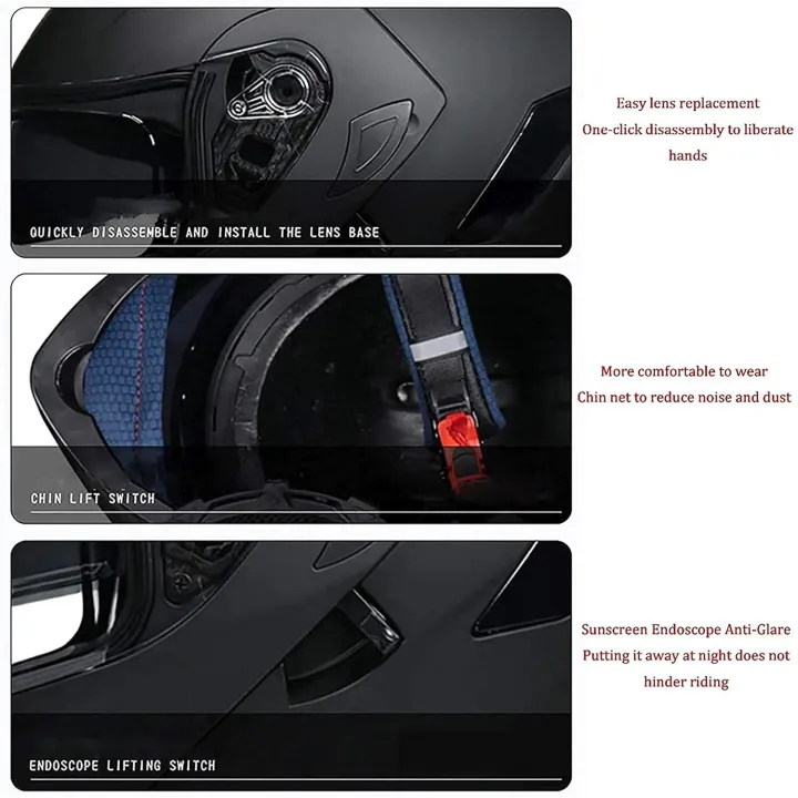 Bluetooth%20Motorcycle%20Helmet%20Full%20Face%20Modular%20Flip%20Up%20Motorbike%20Helmet%20Built-in%20Headset%20speakers%20Intercom%20Bike%20Helmet%20DOT%20Approved%20for%20Men%20Women%20Matt%20black,Gold%20lens,XXL%2061~62cm%20-%20Image%202