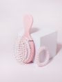 DISICHEN 2PCS/set portable hair brush set, mini oval dry and wet air cushion hair brush, telephone line hair with plastic hair rings Profesional. 