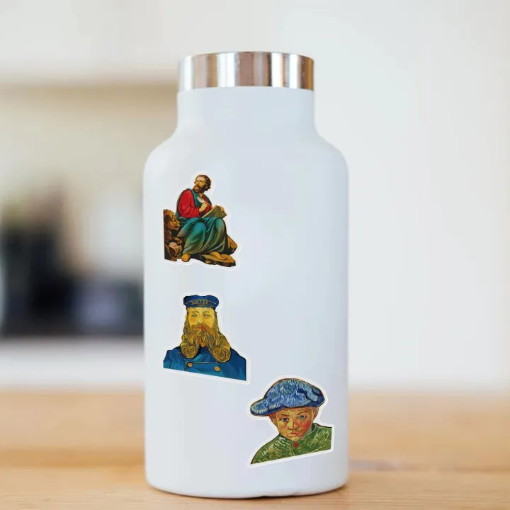 Artsy%20Home%2025/50%20Pcs%20Van%20Gogh%20Oil%20Painting%20Stickers%20for%20Laptops%20and%20Skateboards%20Cellphone%20Guitar%20-%20Image%203