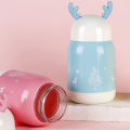 Creative Cartoon Deer Water Cup Double-layer Children's Cute Plastic Glass Cup Gift Cup. 