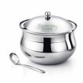 Premium Mirror Finish Stainless Steel Ghee Pot With Lid And Spoon – Multipurpose Storage Container For Ghee, Oil, Pickle, Sugar And Kitchen Essentials. 