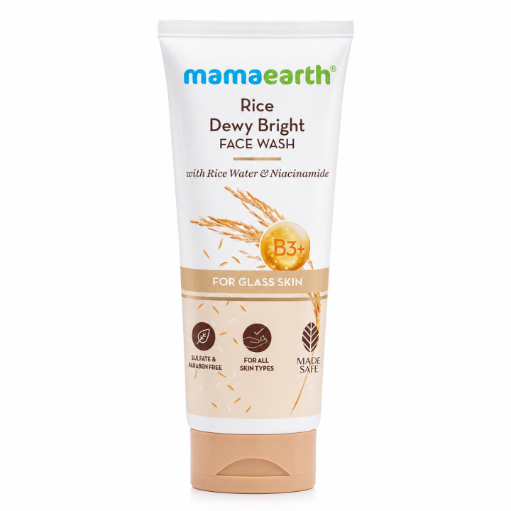 Mamaaearth Rice Dewy Bright Face Wash with Rice Water & Niacinamide | 100ml