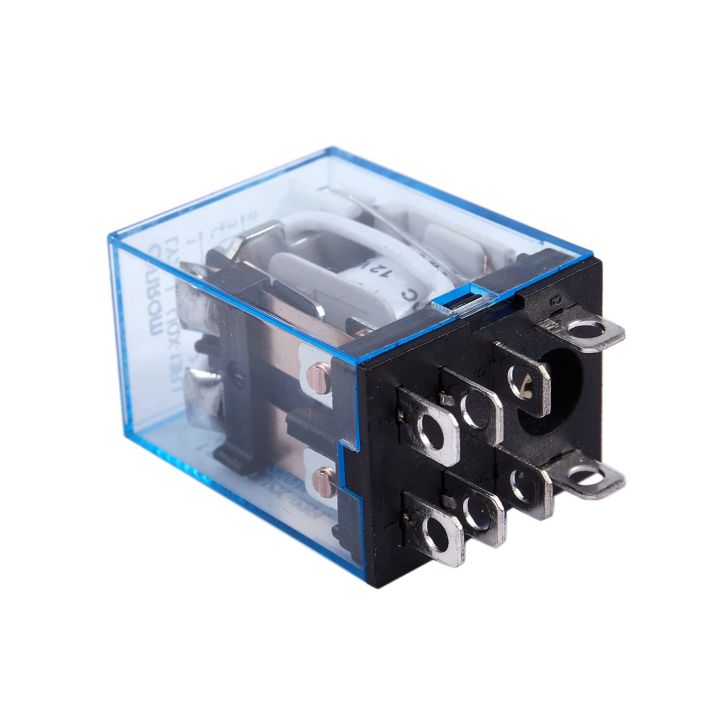 fasdaga%205X%2012V%20DC%20Coil%20Power%20Relay%20DPDT%20LY2NJ%20HH62P-L%20JQX-13F%2010A%20with%20PTF08A%20Socket%20Base%20-%20Image%204