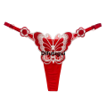 Difutagui SMY 1 PCS String Butterfly Printed Embroidery Women Affordable Thong Intimates Plus Size Low Waist Briefs. 