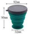 Telescopic Collapsible Water Cups with Lid Food Grade Silicone Foldable Cup Portable Heat Resistant Travel Mug Drinking. 