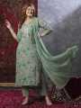 Fabdale Women’s Viscose Rayon Floral Printed Straight Kurta Pant Dupatta Set | Festive, Wedding & Party Wear (DVST-014). 