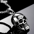 Sutuiying [ New ] Personality Retro Punk Rock Gothic Trendy Men Exaggerated Skull Titanium Steel Pendant WD-082. 