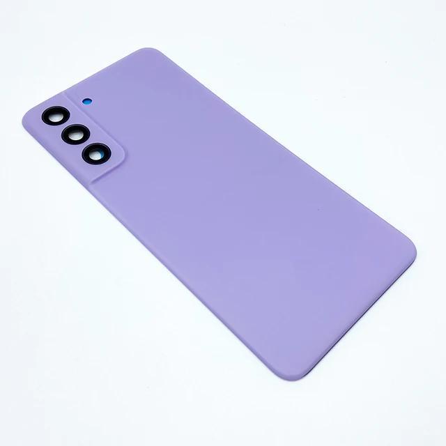 For Samsung Galaxy S21fe S21 FE 5G Housing Chassis Battery Back Cover Rear Door Panel Case With Camera Lens Repair Parts