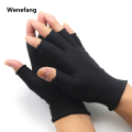 Wenefang 1Pair Black Half Finger Fingerless Gloves for Women and Men Wool Knit Wrist Cotton Gloves Winter Warm Workout Gloves. 