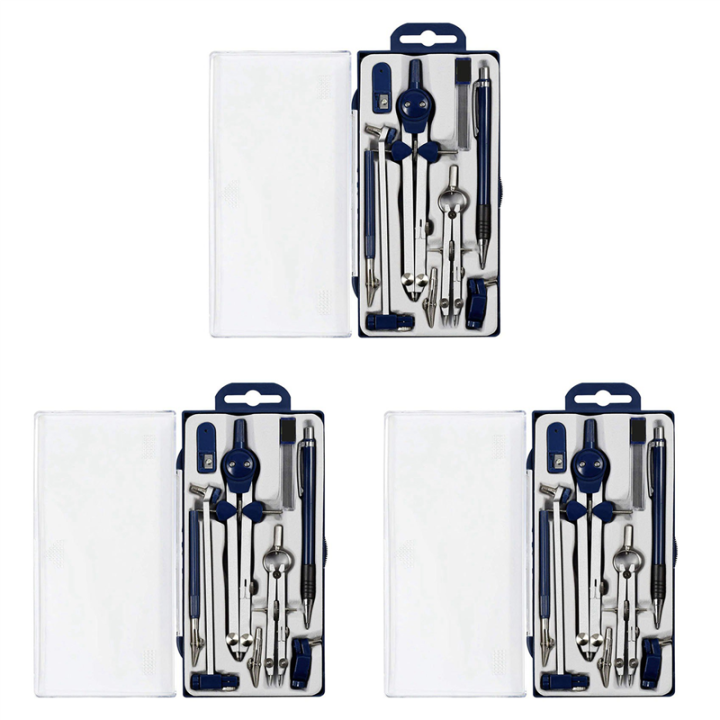 27Pc Geometry Set Metal Compass Geometry Precision Tool for Student, Circle Drawing Tool and Architecture Drafting Kits