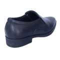 Black Leather  Matt Finish None Lace Black Horse  Formal Shoes For Men. 