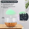 Cloud Rain Aroma Therapy Humidifier: White Noise Rain Machine with Humidifier for Relaxing Sound Therapy, Seven Light Colors, Adjustable Water Velocity, and Auto Shut-Off Timer. 