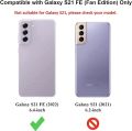 Samsung S21 FE Cover (S21 FE Model Only) Clear Transparent Shockproof Soft Tpu Cover Case. 