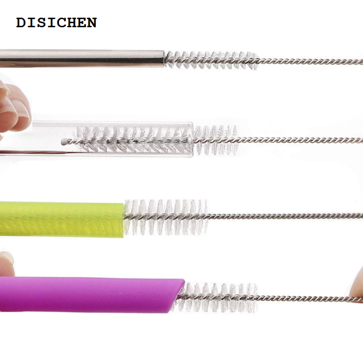 DISICHEN%202~10PCS%20Straw%20Cleaning%20Brush%20Reusable%20Eco-Friendly%20Stainless%20Steel%20Drinking%20Straw%20Cleaner%20Brush%20Set%20Soft%20Hair%20Cleaning%20Tool%20-%20Image%205