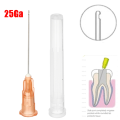 100 Pack 25Ga 5/8 Inch Injection Needle with Cap Orange Stainless Steel for Animal, Pet, Poultry and Industrial Dispensing Needle Accessories. 