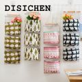 DISICHEN New style Home Kitchen Wall Mounted Storage Bag With 3 Pockets Linen Fabric Waterproof Wall Door Closet Hanging Organizer For Bath Bedroom. 