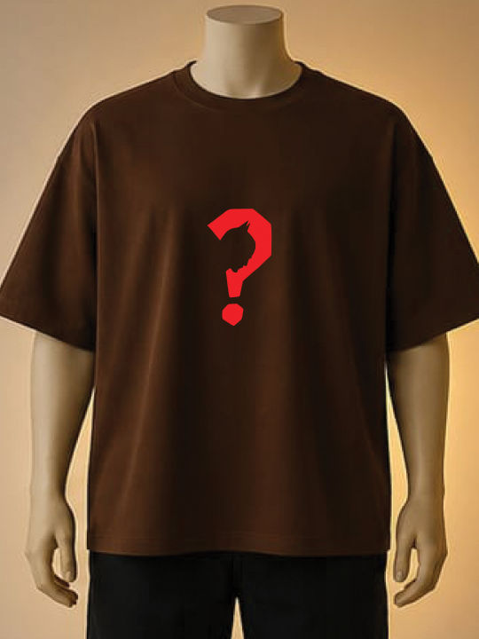 Red%20Question%20Mark%20Printed%20White%20T-Shirt_Brown,Black,%20Cream%20-%20Image%203