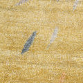 Natural and Color Hemp With Yellow Wool 80 Knot Carpet. 