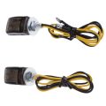 NAMUNY 4Pcs Universal LED Black Tiny Small Indicators Turn Signals Motorcycle Motor Bike for. 