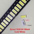 100pcs Seoul SMD LED 7030 6V 80mA Cold white Light Emitting Diode for LED LCD TV Backlight Light Strip Repair. 
