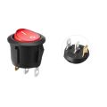 Round Switch 10A 250V AC SPDT ON-OFF Round Rocker Switch With Indicator -1 pcs. 