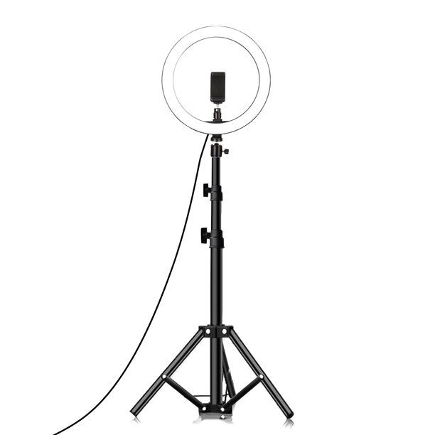 LED light ring with tripod and phone stand Led Stand Phone Tripod Circle Makeup Selfie Holder Stream Video Camera Lamp 10 Inch Studio for tiktokers ,youtubers and editors choice High Quality