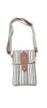 Cotton & AF Leather Mobile Phone Shoulder Bag | Unisex Crossbody Phone Pouch with Zipper Pocket | Stylish Eco-Friendly Everyday Bag (Multiple Colors). 