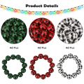 NAMUNY 120 Pcs Wooden Beads, Print Wood Beads Handmade Round Rustic Farmhouse Wood Beads (16Mm) 3 Colors. 