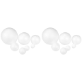 260 Pack Craft Foam Balls, 7 Sizes Including 1-4 Inch, Polystyrene Smooth Round Balls, Foam Balls for Arts and Crafts. 
