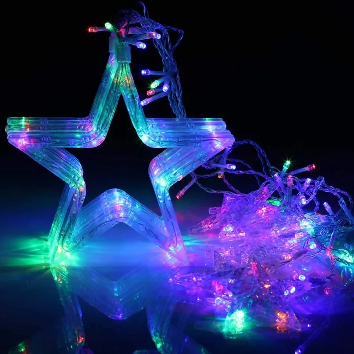 Multi color star String Curtain lights