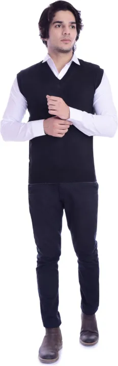 Solid%20V%20Neck%20Formal%20Navy%20Blue%20Half%20Sleeve%20Woolen%20Sweater%20For%20Men%20-%20Image%204