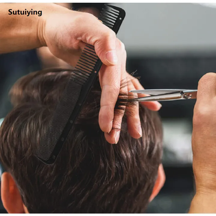 Sutuiying%205%20Pieces%20Fine%20Cutting%20Wide%20Tooth%20Hair%20Barber%20Carbon%20Fiber%20Salon%20Original%20Hairdressing%20Comb%20Heat%20Resistant%20Styling%20Grooming%20Comb%20-%20Image%205