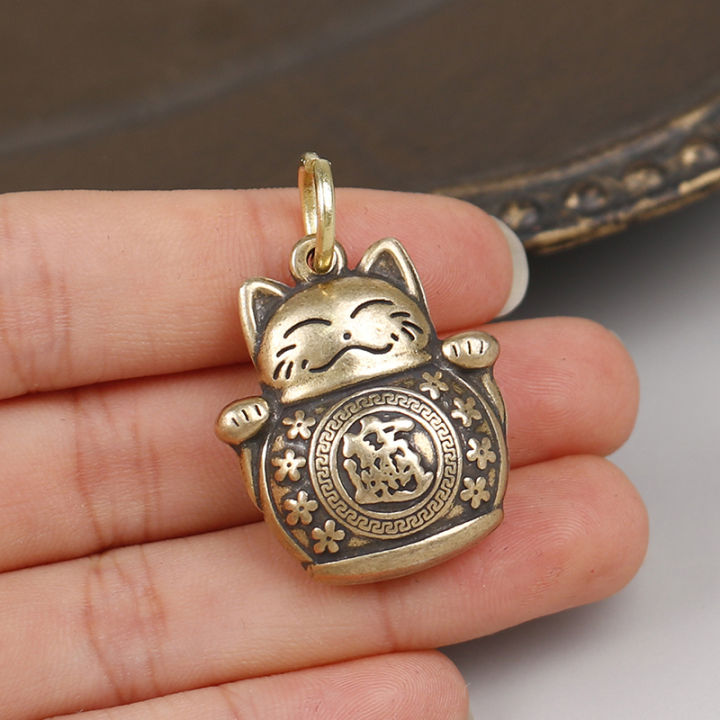 Pure%20Copper%20Lucky%20Cat%20Keychain%20DIY%20Jewelry%20Hanging%20Accessories%20Keyring%20Pendant%20MNP%20-%20Image%202
