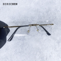 DISICHEN Affordable BOYSEEN Rimless Glasses Man Stylish Sunglasses Woman Pink Blue Eyewear UV400 Gradient Color Sunglasses. 