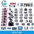 For arduino 45 in 1 Sensors Modules Starter Kit better than 37in1 sensor kit 37 in 1 Sensor Kit For UNO R3 MEGA2560. 