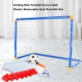 New Mini Folding Football Soccer Ball High-strength 2 Sizes Removable Goal Post Net Set Plastic Kids Indoor Outdoor Toys Child Birthday Gift. 