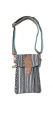 Cotton & AF Leather Mobile Phone Shoulder Bag | Unisex Crossbody Phone Pouch with Zipper Pocket | Stylish Eco-Friendly Everyday Bag (Multiple Colors). 