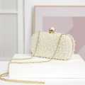 New Perfect Wedding Party Clutch Women's Purse/Side/Crossbody Pearls Evening Bag. 