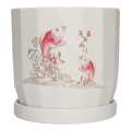 Ceremic Decorative Flower Pot With Plate Set Indoor-Medium Size. 