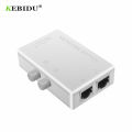 NEW 【7efc9af3】KEBIDU Mini Port RJ45 RJ-45 Network Switch Ethernet Network Box Switcher Dual 2 Way Port Sharing Adapter HUB. 