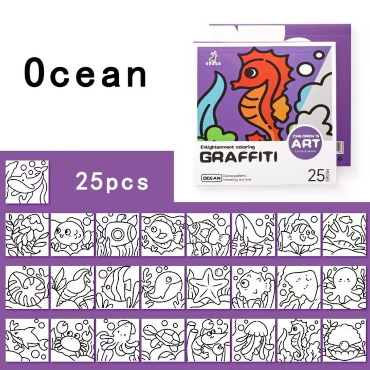 DIY%20Mini%20Cartoon%20Coloring%20Book%2025Sheets%20Note%20Coloring%20Watercolor%20Coloring%20Book%20Portable%20Doodle%20Books%20Drawing%20Practice%20-%20Image%205