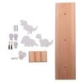 Kids Dinosaur Wall Mounted Coat Hooks Wooden Door Hanger for Boys Bedroom Nursery Playroom Decorations -White. 