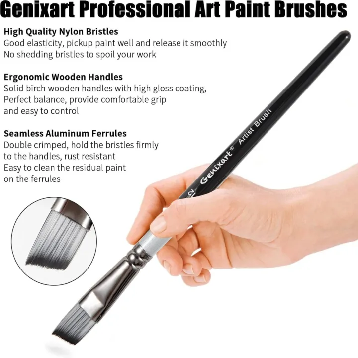 6%20Pcs%20Acrylic%20Paint%20Brushes%20Wood%20Angular%20Paint%20Brushes%20Set%20Composed%20of%20Black%20+%20Silver%2024*8*0.99cm%20Angled%20Paint%20Brushes%20For%20Oil%20-%20Image%205